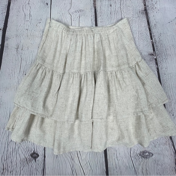 ABERCROMBIE & FITCH linen blend tiered mini skirt NWT, size XS - Picture 9 of 15